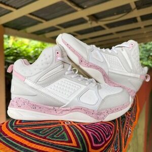 AND1 White and Pink Basketball Sneakers‎ Girls Size 4